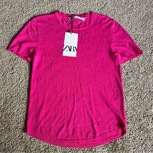 Zara hot pink T Shirt